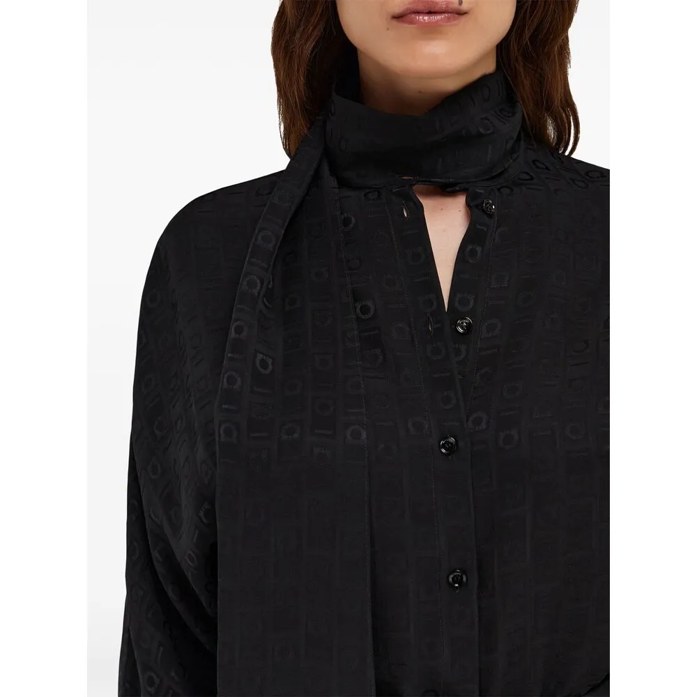 Black Silk Shirt with Sash Detail sold by Lord & Taylor product image thumbnail 2