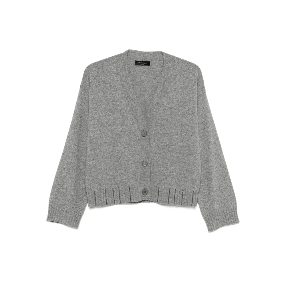 Fabiana Filippi Grey V-Neck Sweater sold by Lord & Taylor
