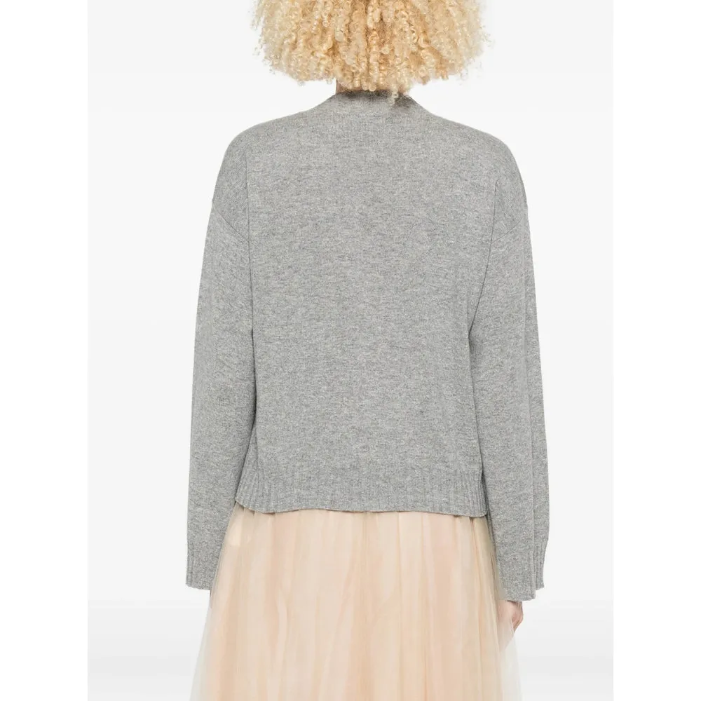 Fabiana Filippi Grey V-Neck Sweater sold by Lord & Taylor product image thumbnail 5