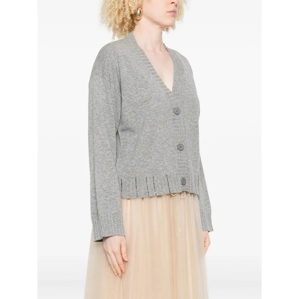 Fabiana Filippi Grey V-Neck Sweater sold by Lord & Taylor product image thumbnail 2