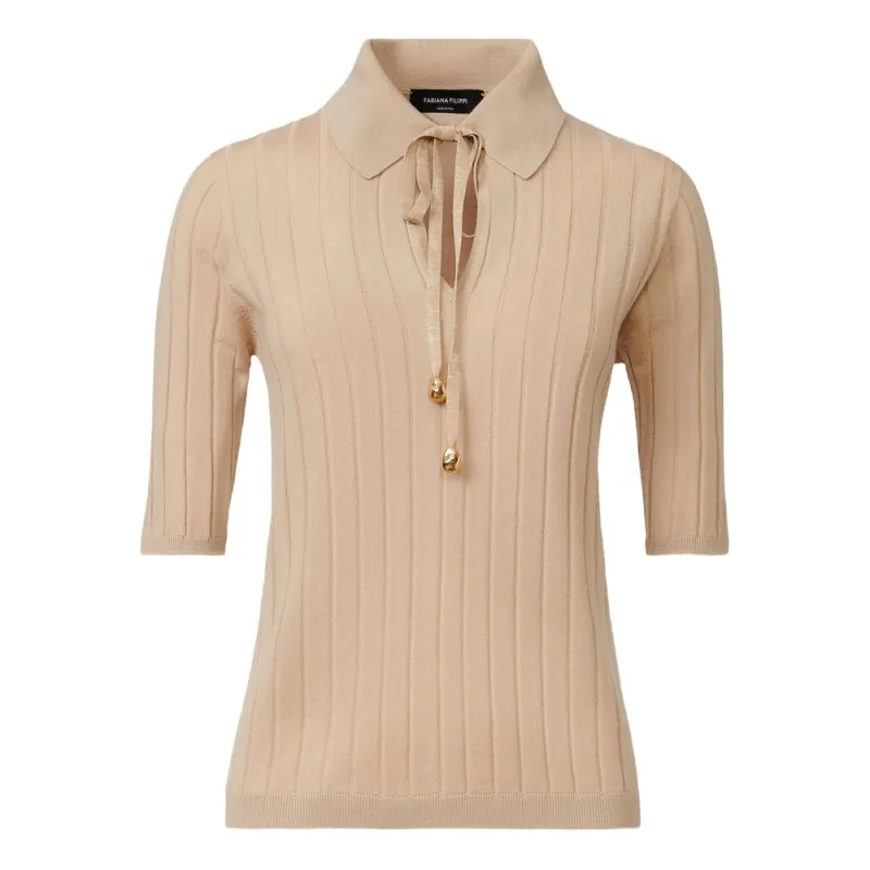 Beige Ribbed Knit Sweater sold by Lord & Taylor