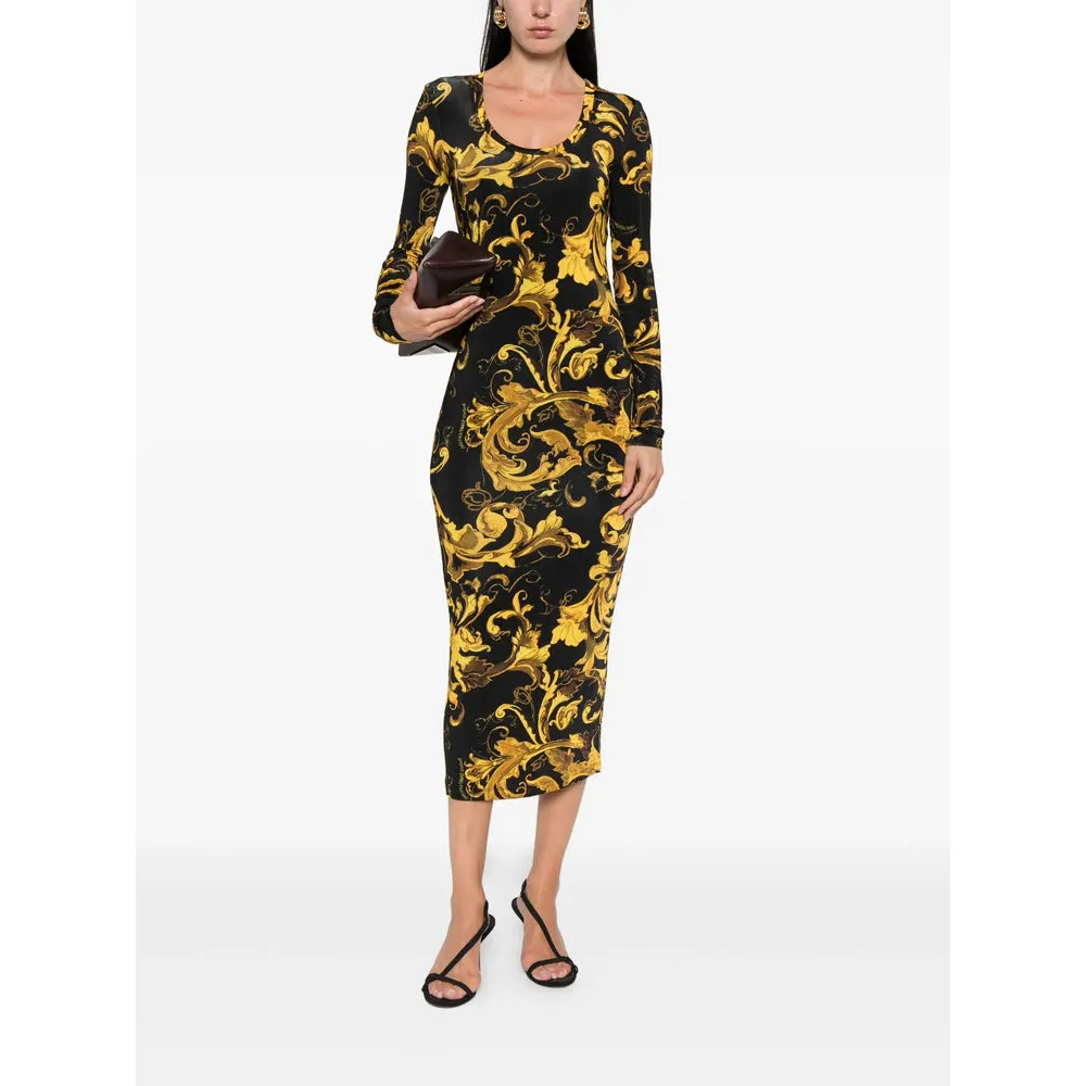 Versace Jeans Couture Black Midi Dress sold by Lord & Taylor product image thumbnail 3