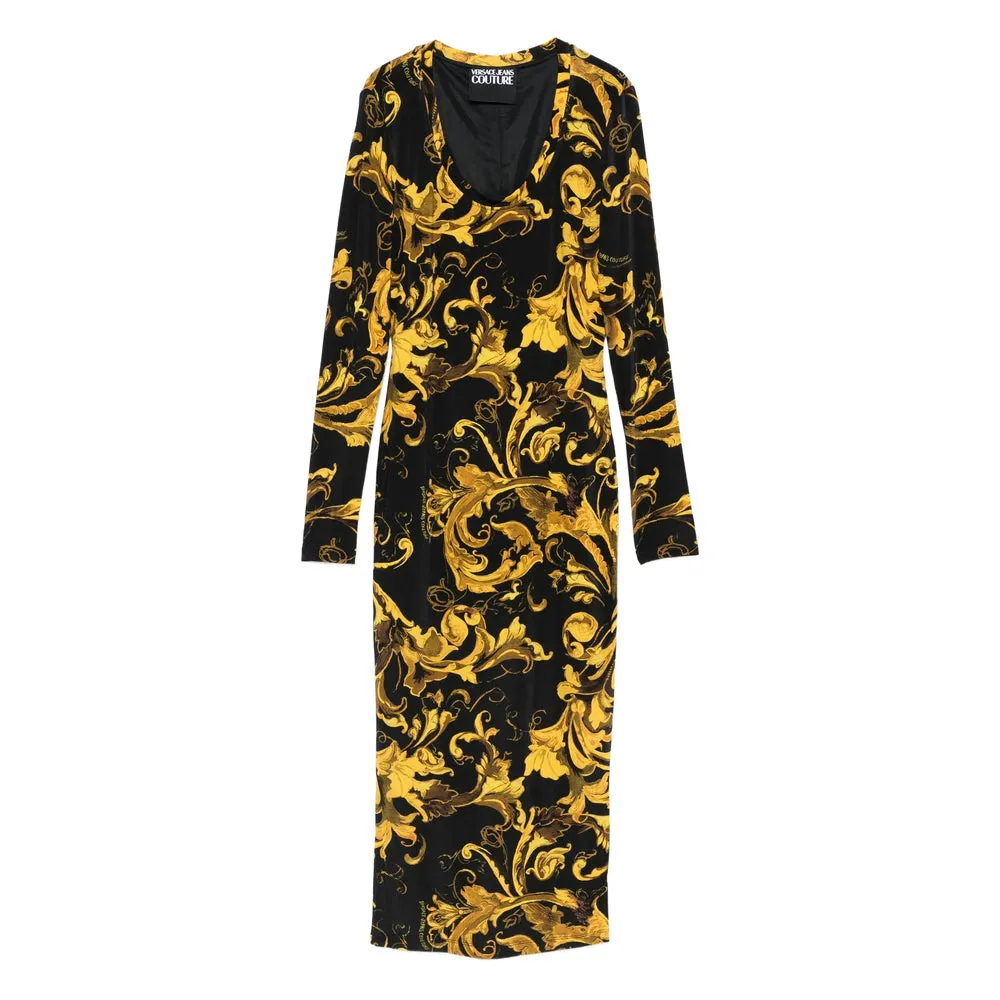 Versace Jeans Couture Black Midi Dress sold by Lord & Taylor