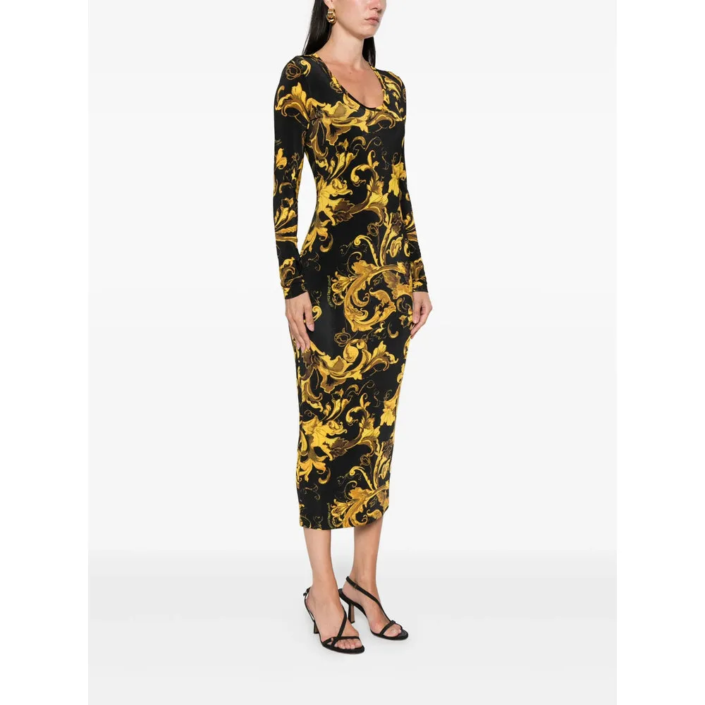 Versace Jeans Couture Black Midi Dress sold by Lord & Taylor product image thumbnail 5