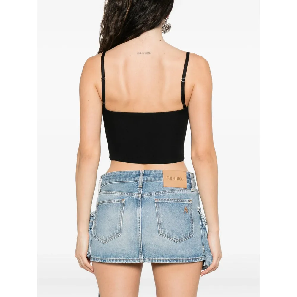 Blumarine Black Spaghetti Strap Top sold by Lord & Taylor product image thumbnail 3