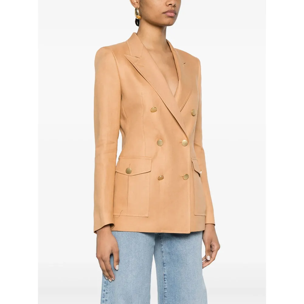 Light Brown Double-Breasted Jacket sold by Lord & Taylor product image thumbnail 2