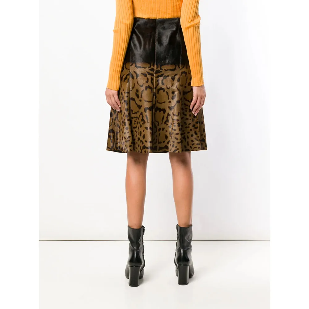 Ferragamo Animal Print Leather Skirt sold by Lord & Taylor product image thumbnail 4