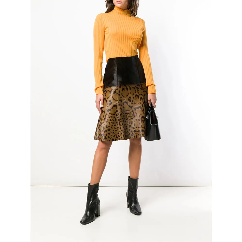Ferragamo Animal Print Leather Skirt sold by Lord & Taylor product image thumbnail 2