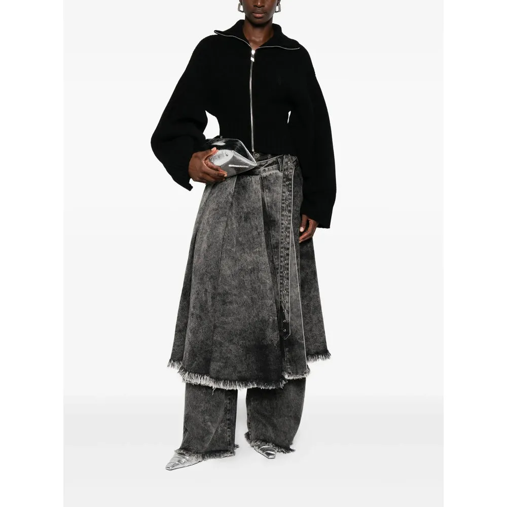 The Attico Black Cropped Sweater sold by Lord & Taylor product image thumbnail 4