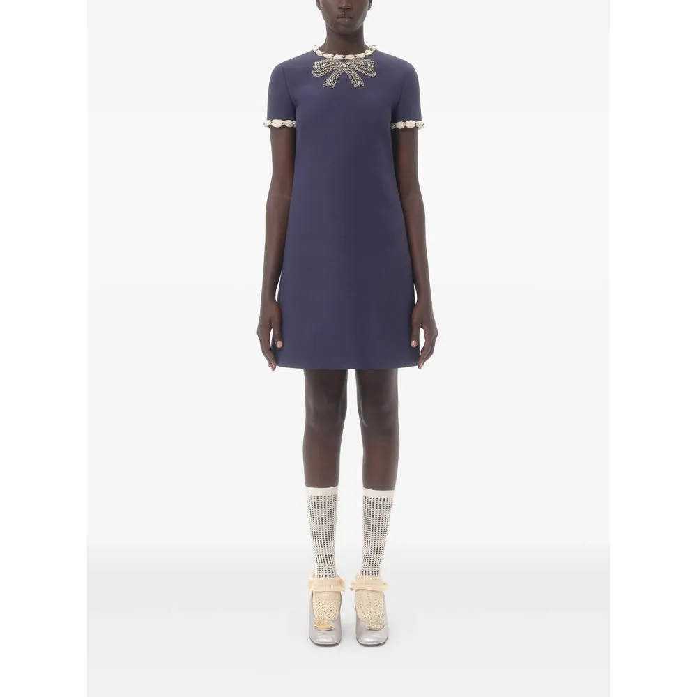 Valentino Navy Blue Dress sold by Lord & Taylor product image thumbnail 4