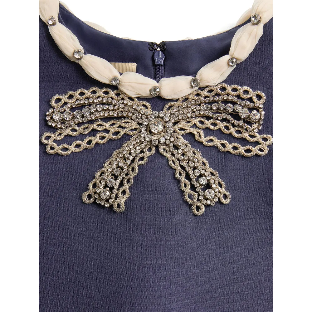 Valentino Navy Blue Dress sold by Lord & Taylor product image thumbnail 5