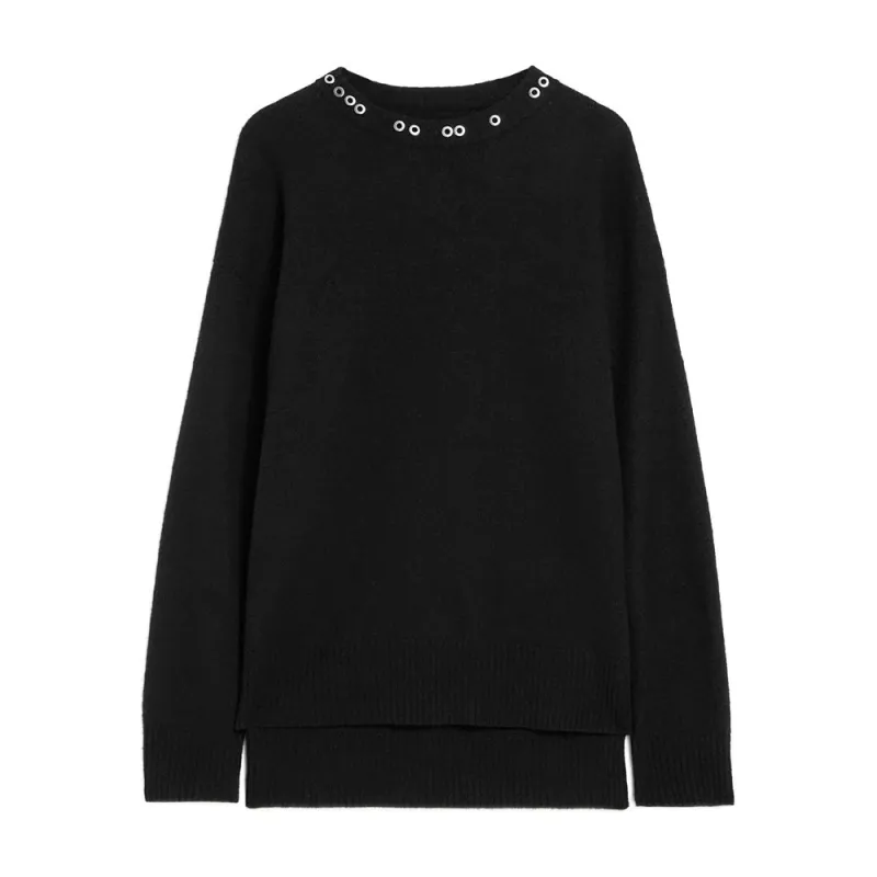Jil Sander Black Crew Neck Sweater sold by Lord & Taylor