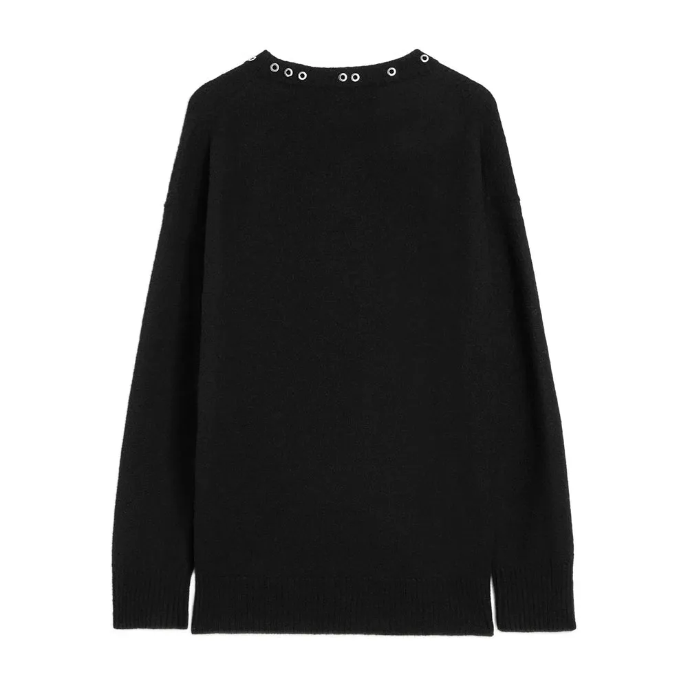 Jil Sander Black Crew Neck Sweater sold by Lord & Taylor product image thumbnail 3