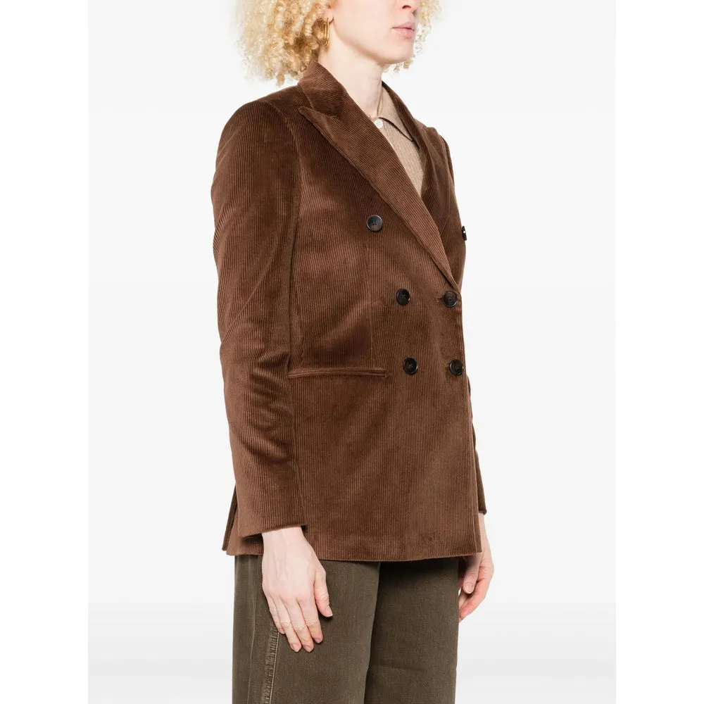 Brown Corduroy Double-Breasted Jacket sold by Lord & Taylor product image thumbnail 3