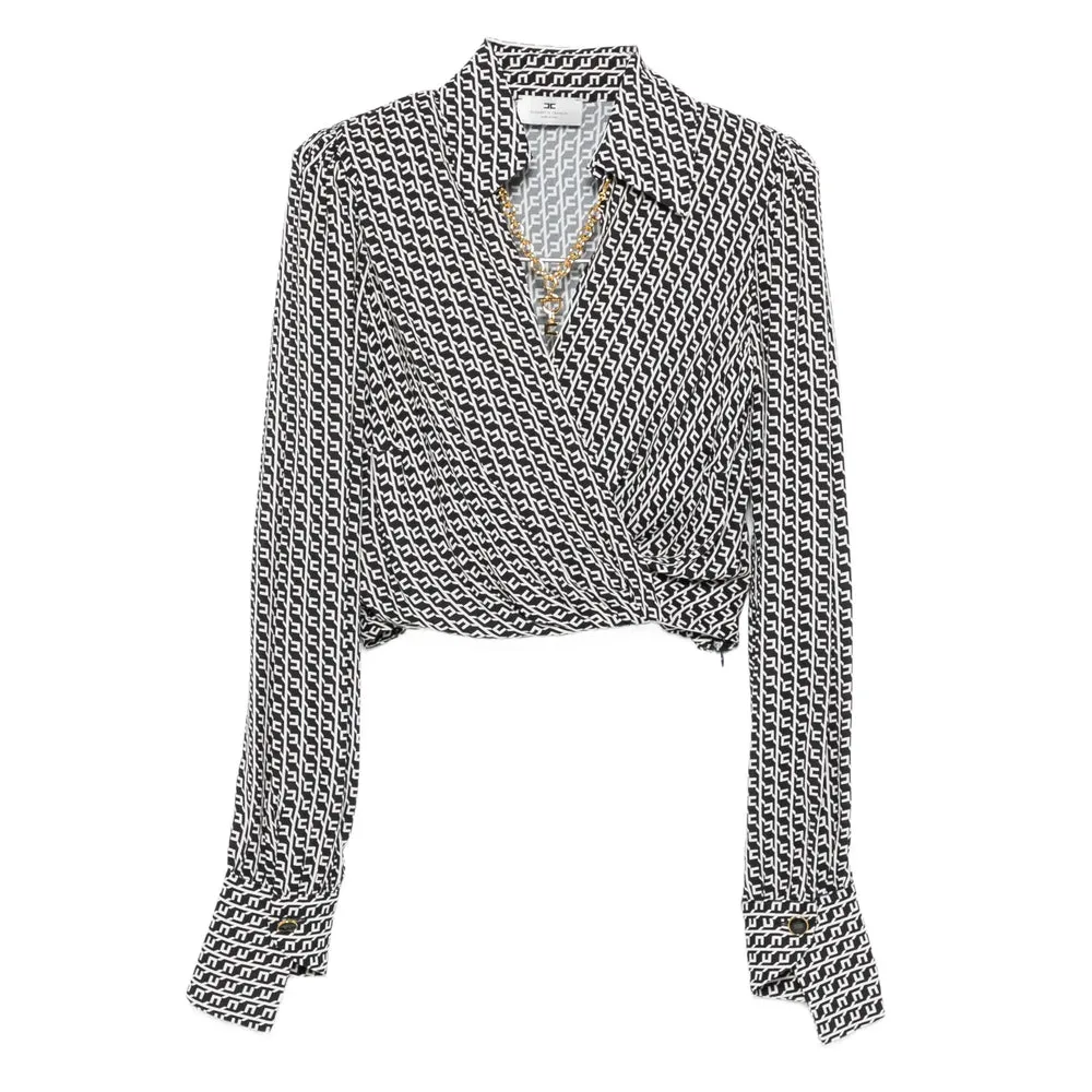 Elisabetta Franchi Chain Print Shirt sold by Lord & Taylor