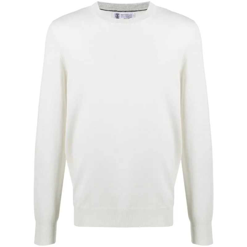 Brunello Cucinelli White Cashmere Sweater sold by Lord & Taylor