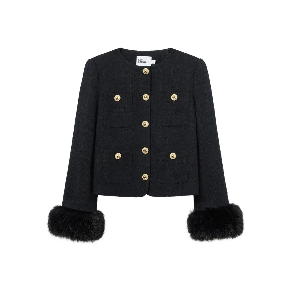 Cropped Black Bouclé Jacket sold by Lord & Taylor