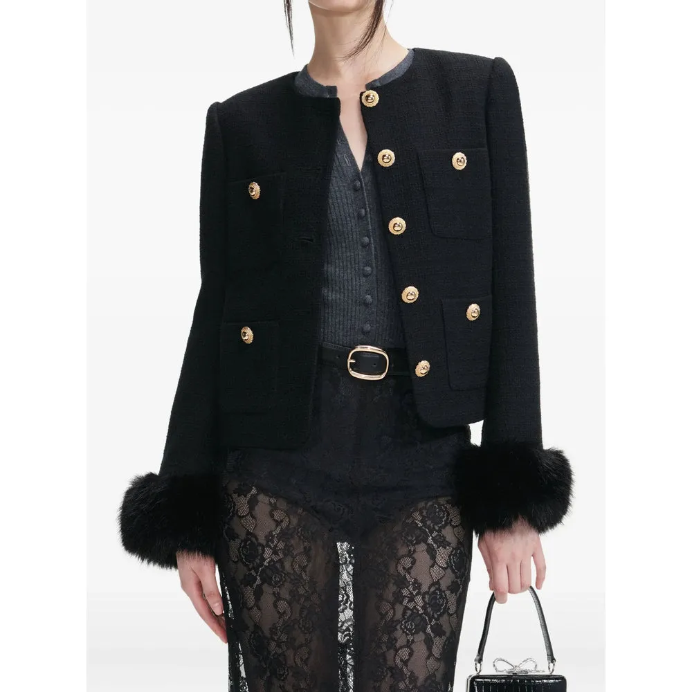 Cropped Black Bouclé Jacket sold by Lord & Taylor product image thumbnail 5