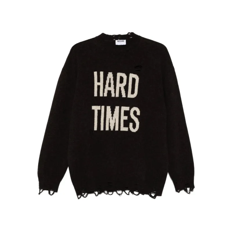 Moschino Distressed Knit Sweater sold by Lord & Taylor