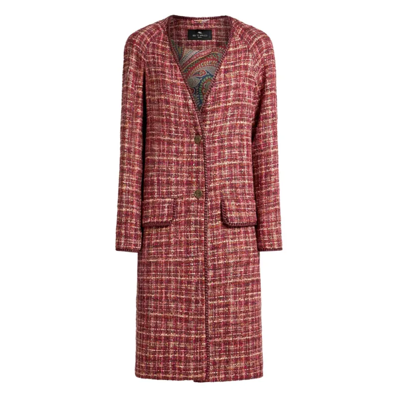 Etro Red Tweed Coat sold by Lord & Taylor