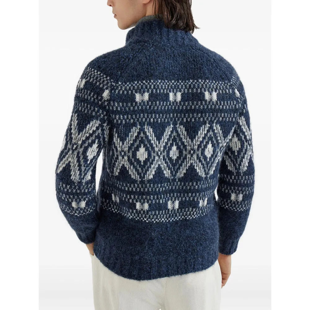 Brunello Cucinelli Navy Blue Sweater sold by Lord & Taylor product image thumbnail 5