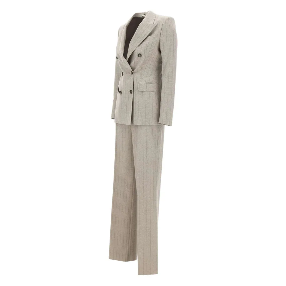 Beige Pinstripe Tailleur Jacket sold by Lord & Taylor product image thumbnail 2