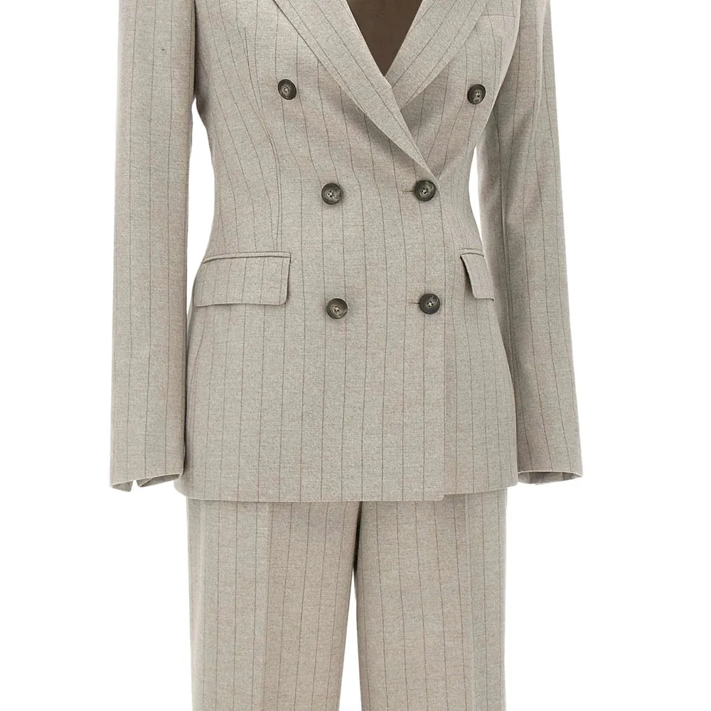 Beige Pinstripe Tailleur Jacket sold by Lord & Taylor product image thumbnail 4