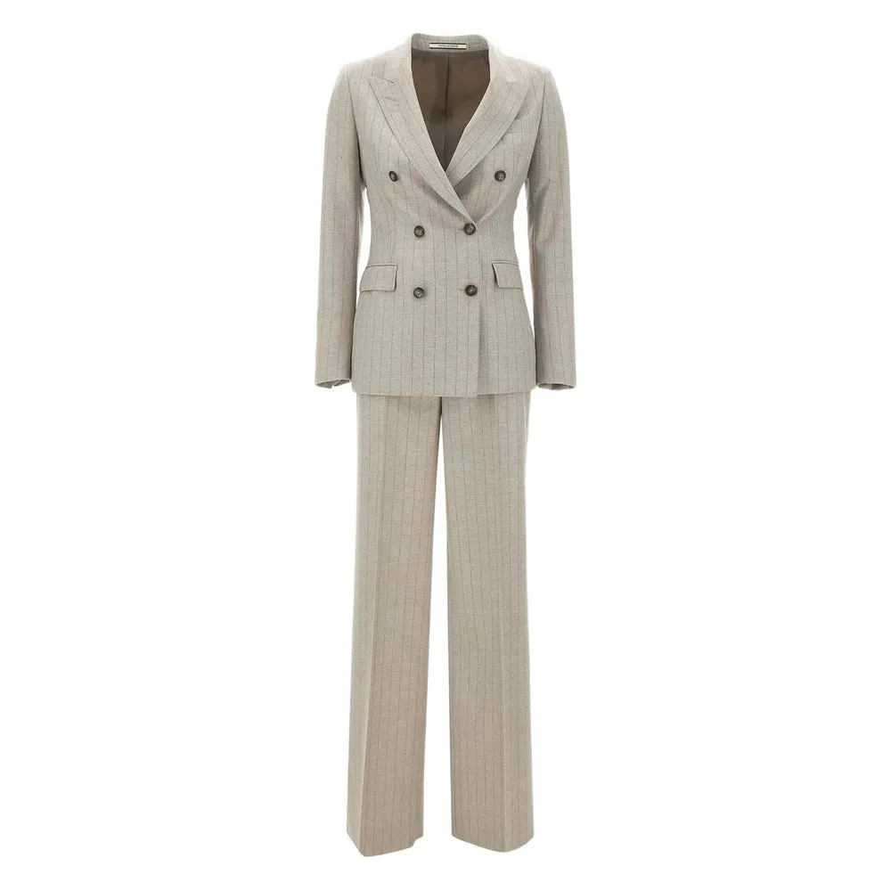 Beige Pinstripe Tailleur Jacket sold by Lord & Taylor