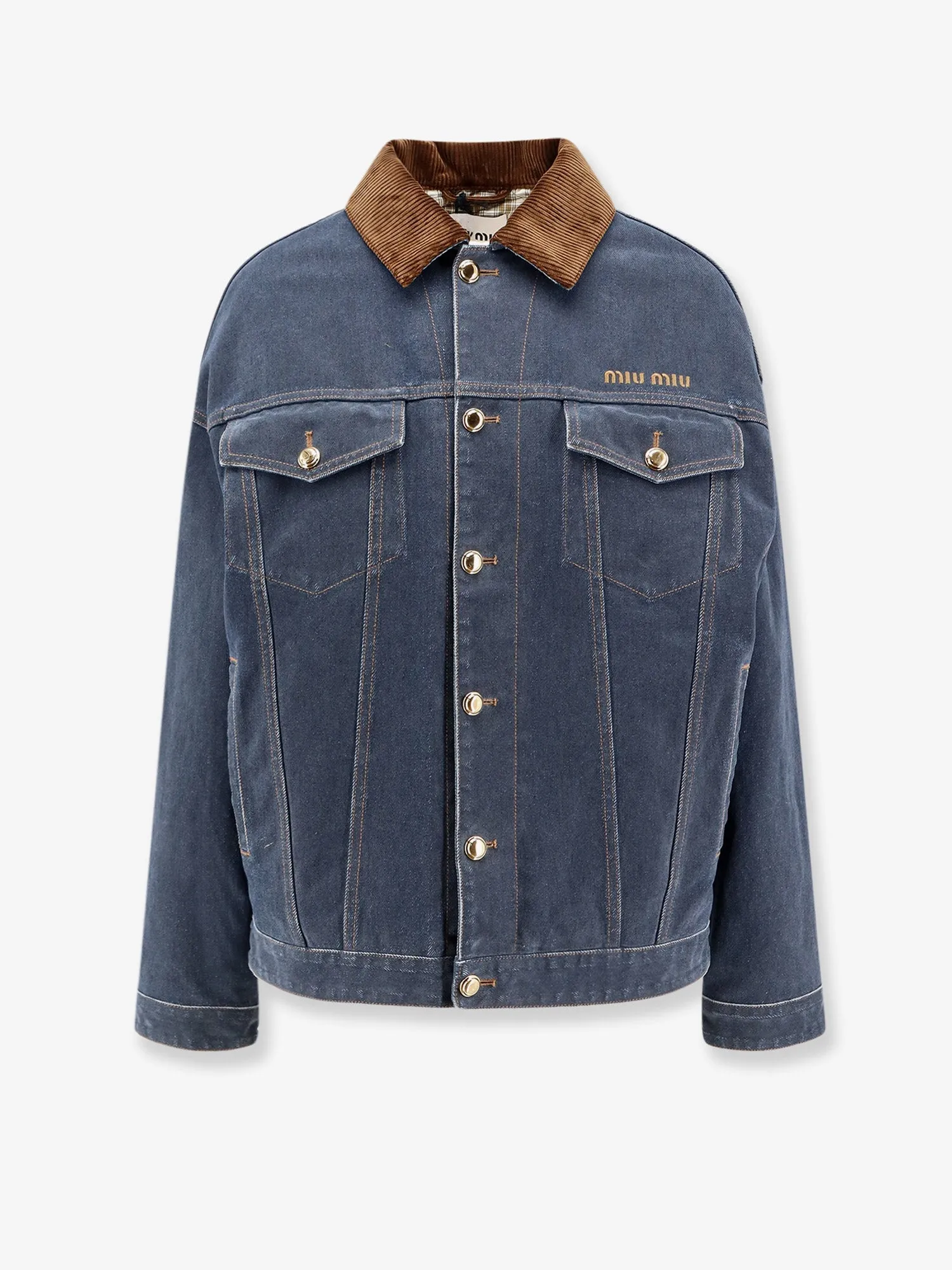 Denim Padded Jacket with Corduroy Collar sold by Lord & Taylor