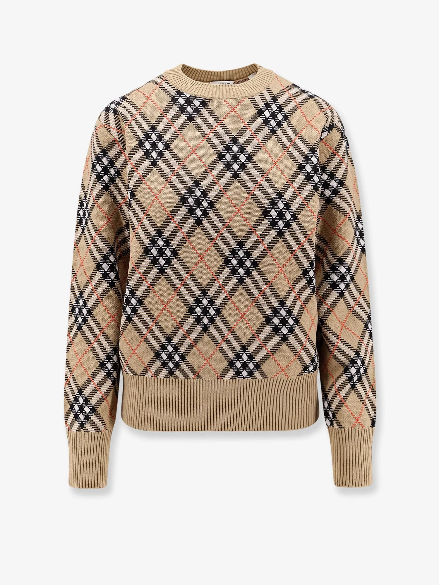 Wool Sweater with Burberry Check Motif sold by Lord & Taylor