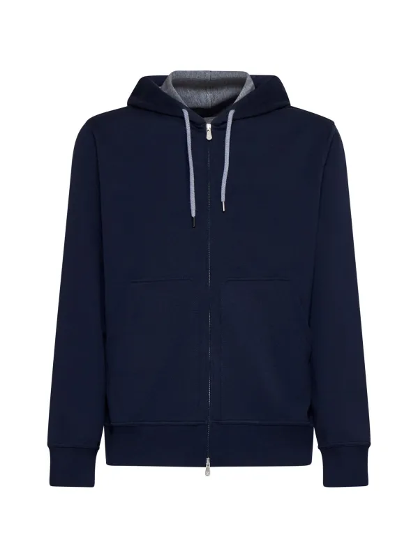 Cobalt Blue Cotton-Blend Hoodie sold by Lord & Taylor