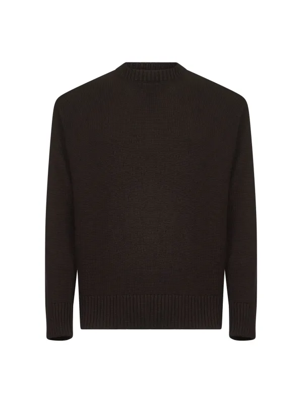 Brown Virgin Wool Relaxed-Fit Sweater sold by Lord & Taylor