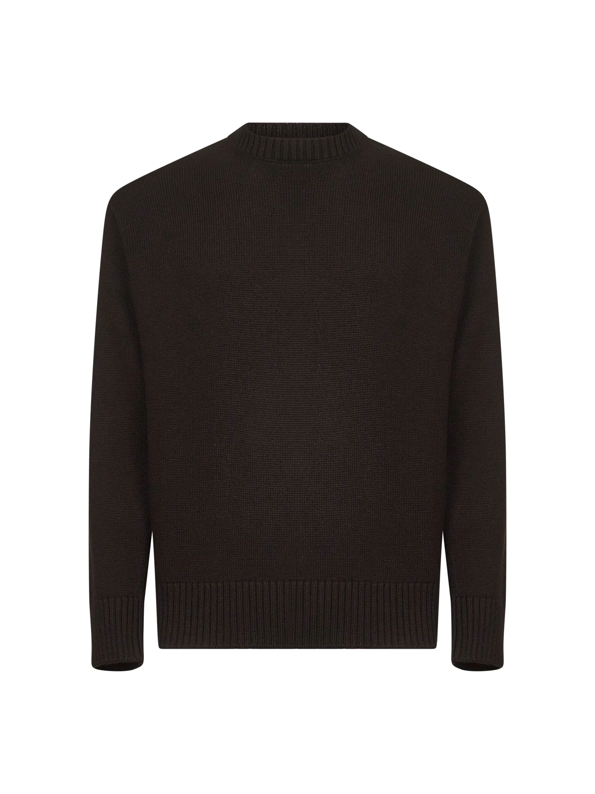 Brown Virgin Wool Relaxed-Fit Sweater sold by Lord & Taylor