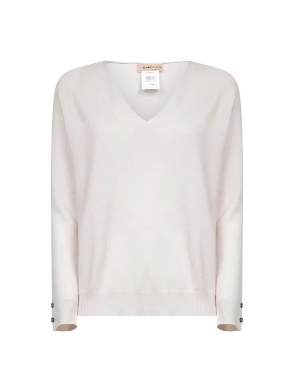 Grey Knit V-Neck Sweater sold by Lord & Taylor