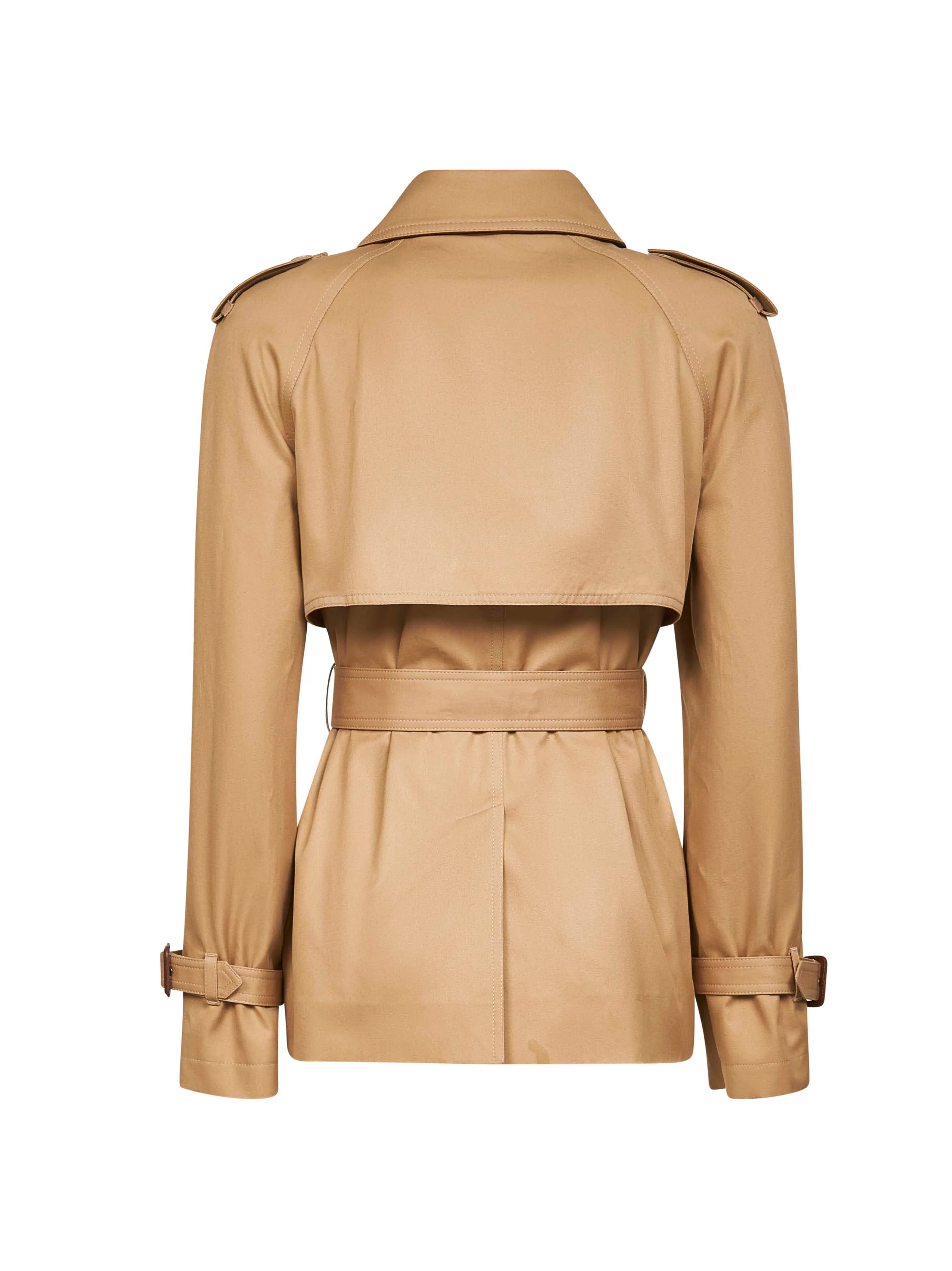 Beige Cotton Gabardine Short Trench Coat sold by Lord & Taylor product image thumbnail 2