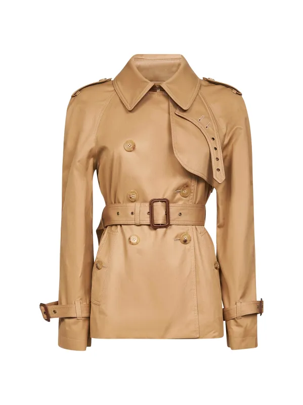 Beige Cotton Gabardine Short Trench Coat sold by Lord & Taylor