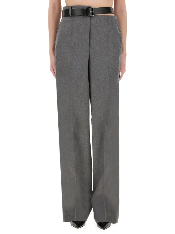 GREY WOOL BLEND TROUSERS made by Stella McCartney