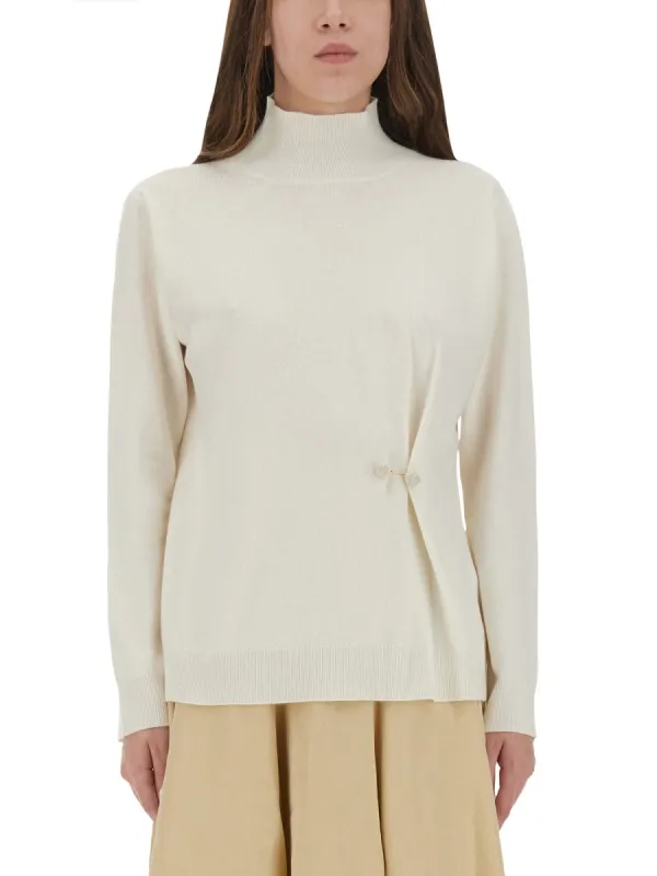 WHITE VIRGIN WOOL SILK TOPS sold by Lord & Taylor