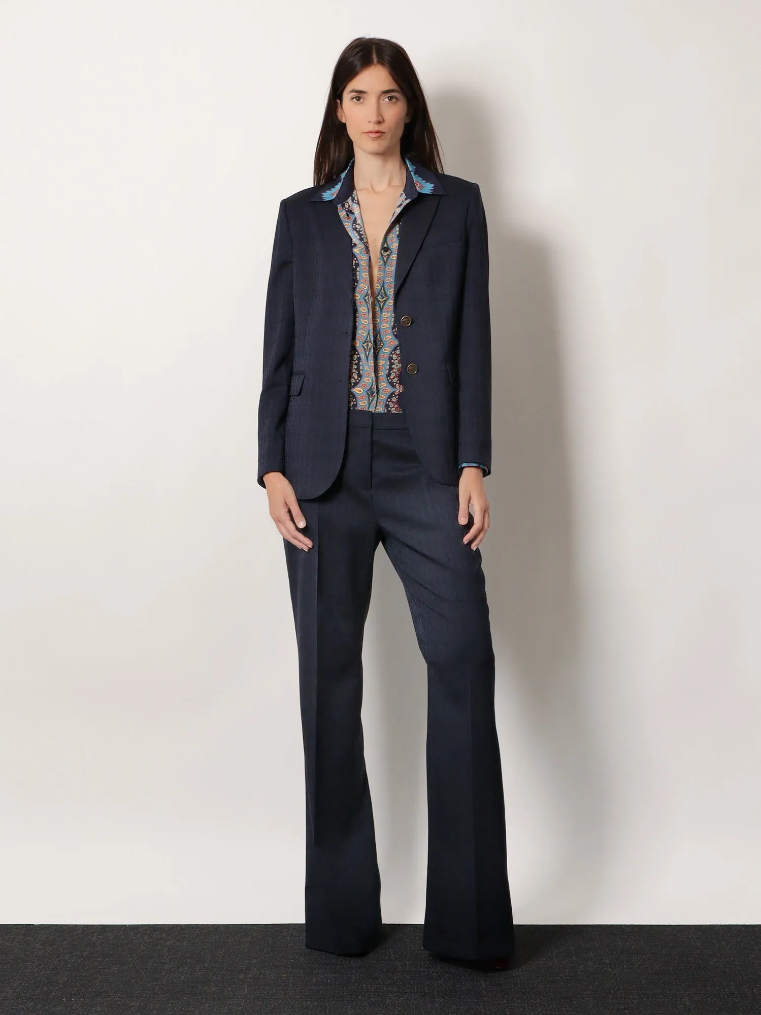 Single-Breasted Wool Blazer with Iconic Pattern sold by Lord & Taylor product image thumbnail 3