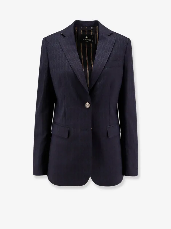 Single-Breasted Wool Blazer with Iconic Pattern sold by Lord & Taylor