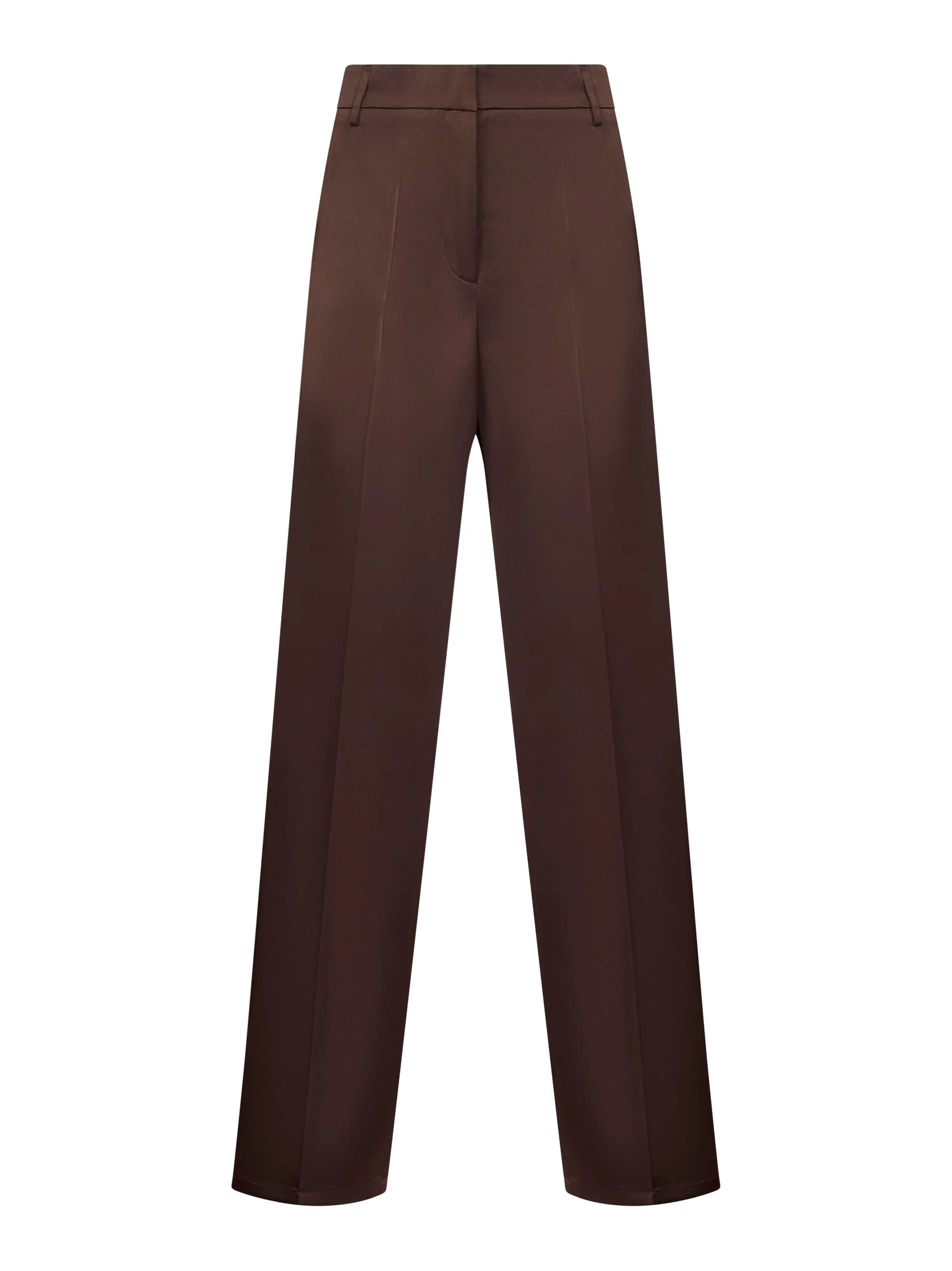 Coffee Satin Palazzo Trousers sold by Lord & Taylor