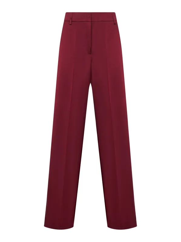 Burgundy Satin Palazzo Trousers sold by Lord & Taylor