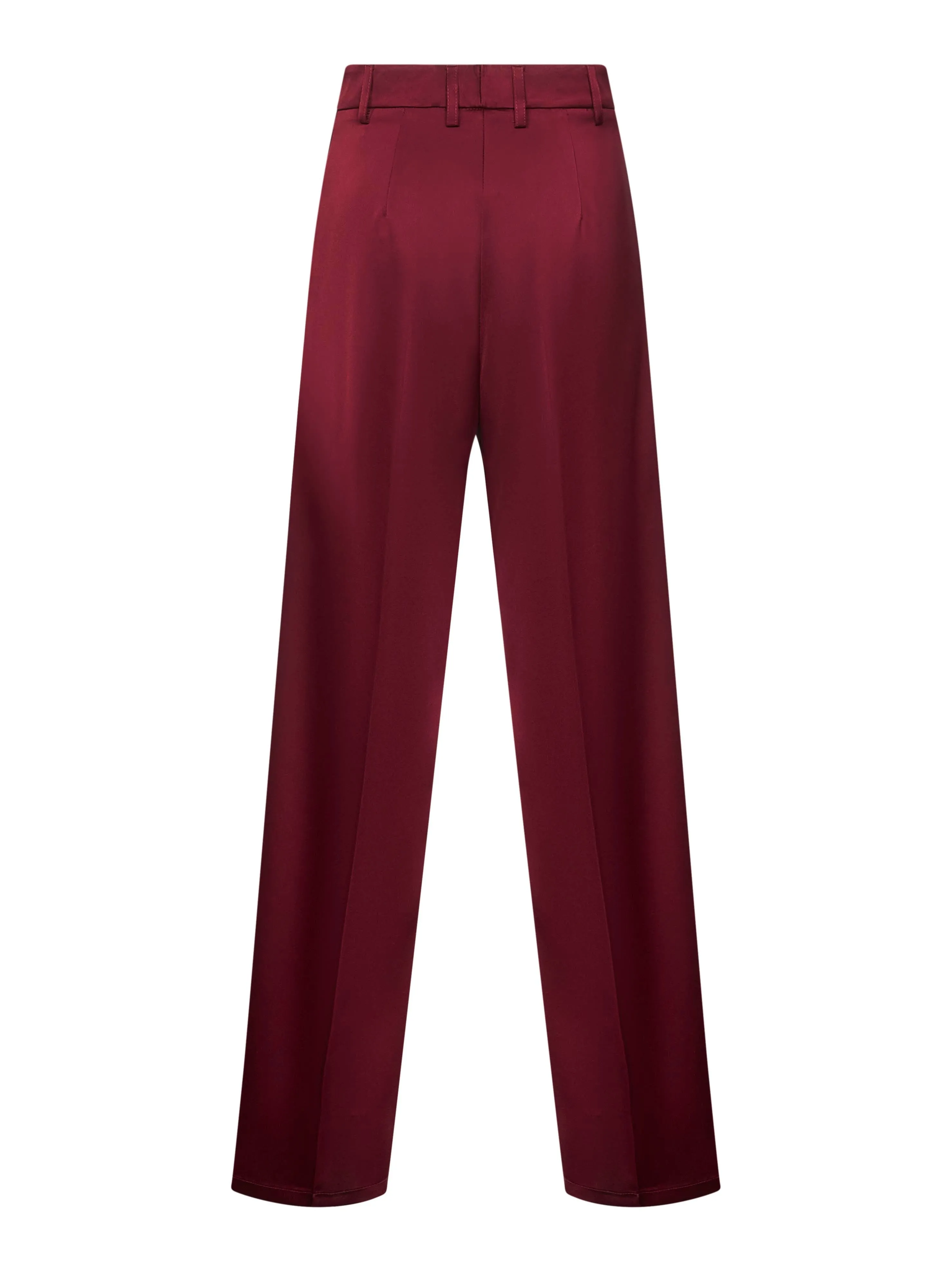 Burgundy Satin Palazzo Trousers sold by Lord & Taylor product image thumbnail 2