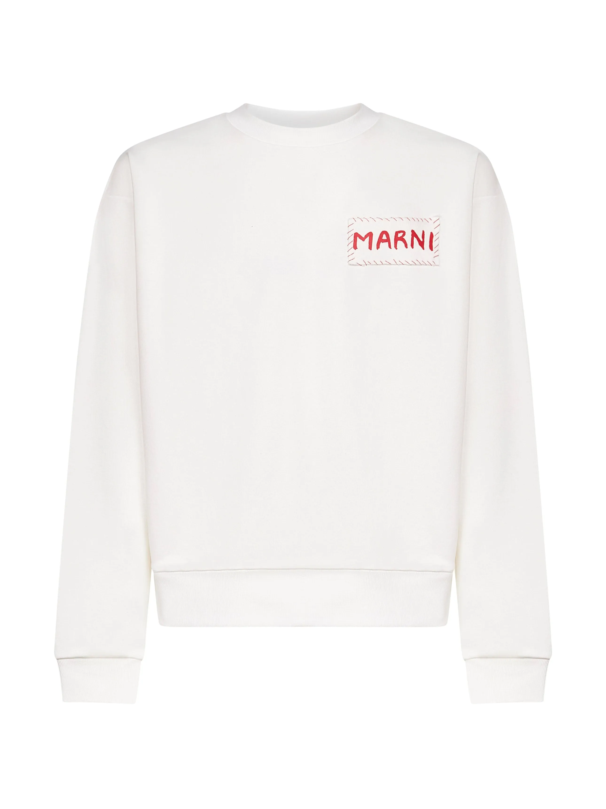 Marni Label Sweatshirt in White Cotton sold by Lord & Taylor product image thumbnail 3