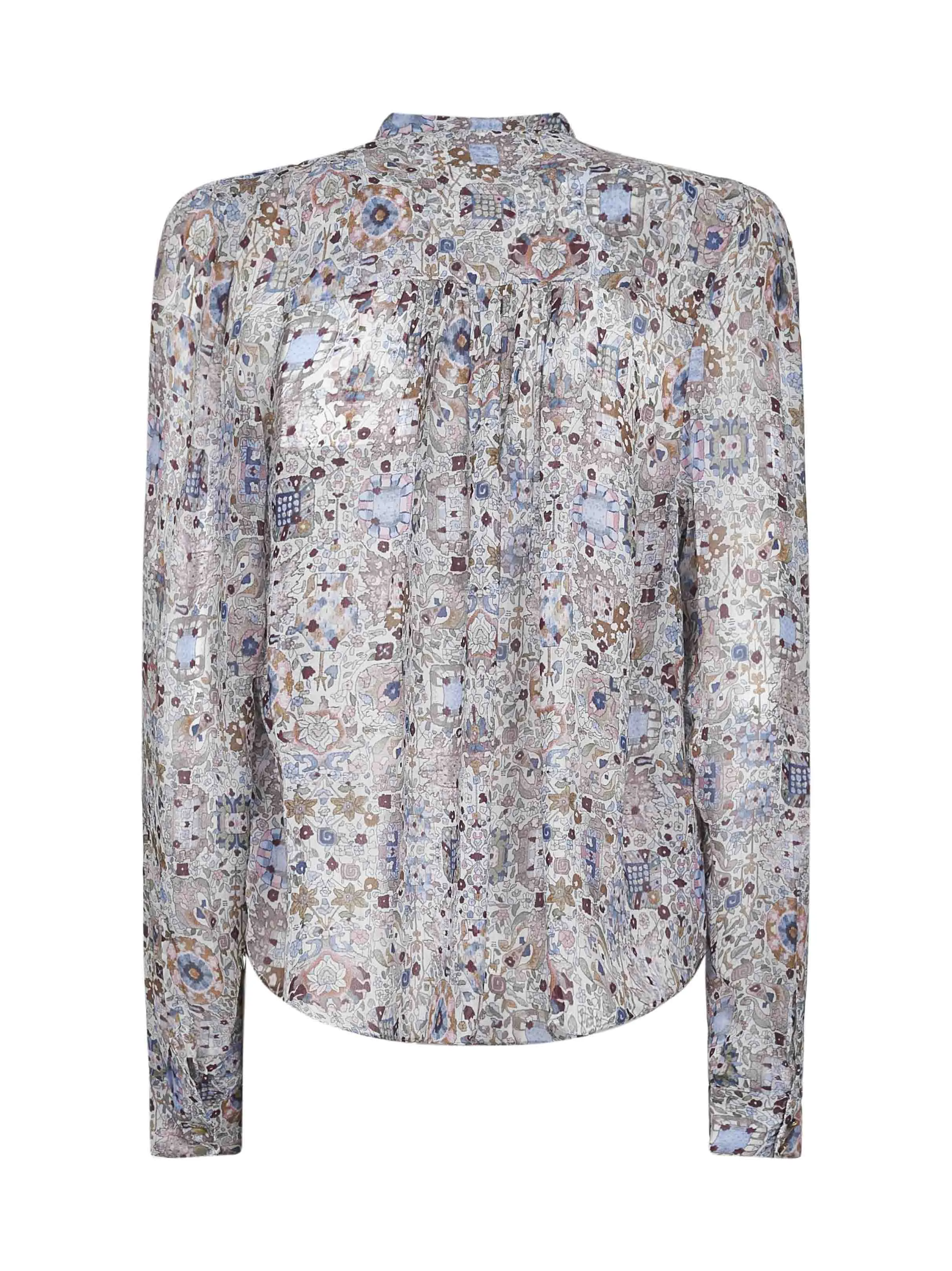 Ecru Printed Crepe Noeline Blouse sold by Lord & Taylor product image thumbnail 2