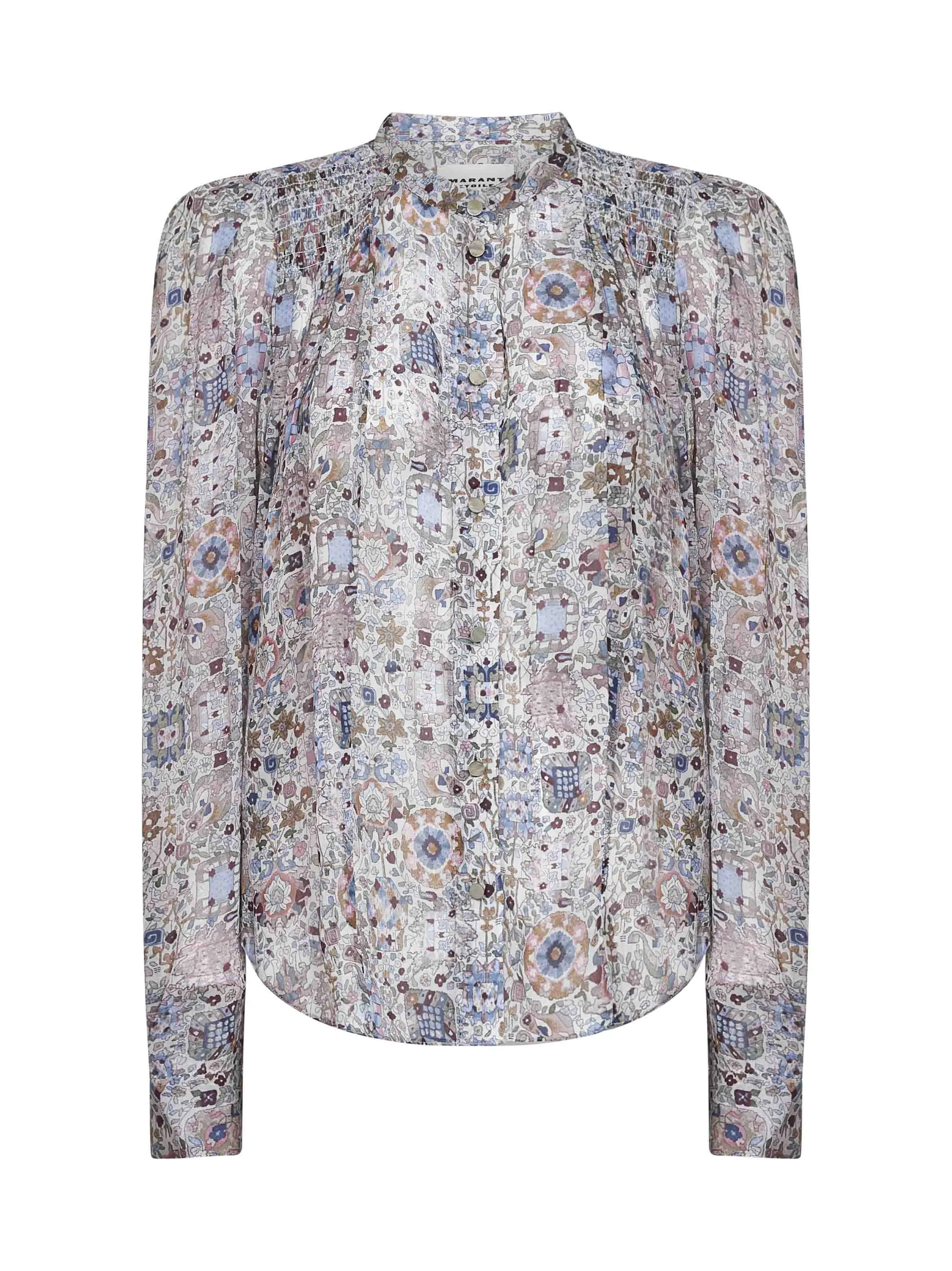 Ecru Printed Crepe Noeline Blouse sold by Lord & Taylor