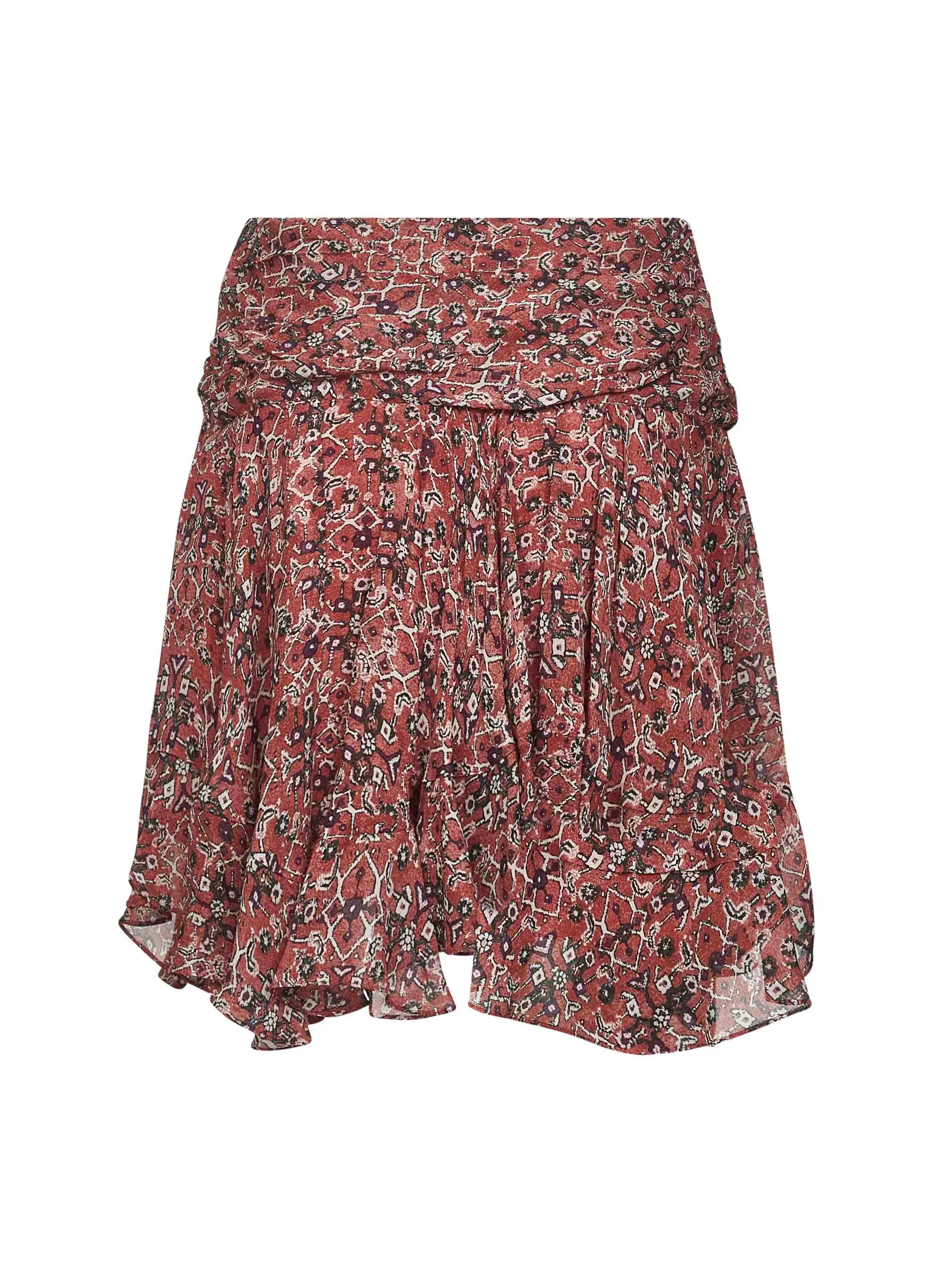 Rust Printed Georgette Berenicia Miniskirt sold by Lord & Taylor product image thumbnail 2