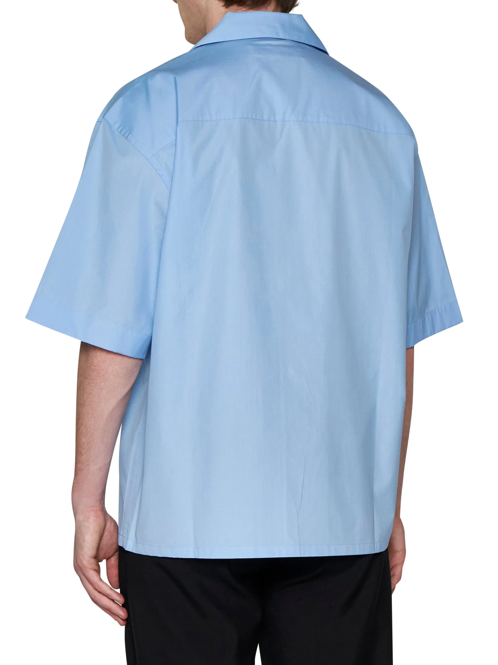 Light Blue Cotton Shirt with Logo sold by Lord & Taylor product image thumbnail 4