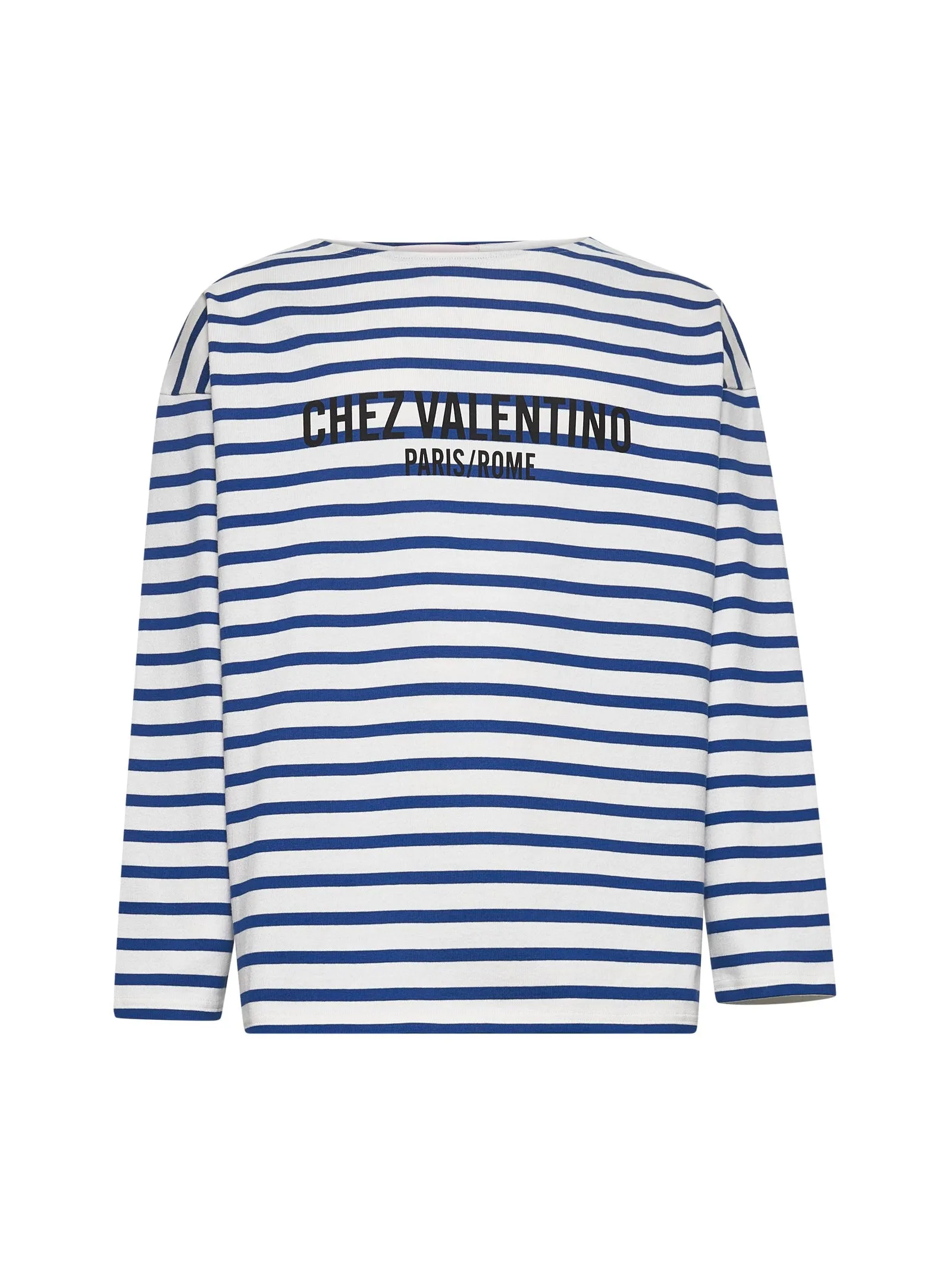 Butter Striped Chez Valentino Print T-Shirt sold by Lord & Taylor