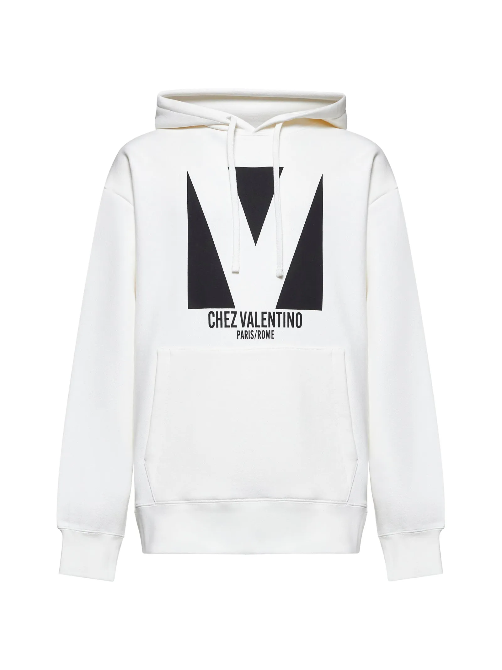 White Chez Valentino Print Hoodie sold by Lord & Taylor